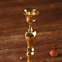 Подсвечник "Ричард" латунь 8,5х8,5х18 см