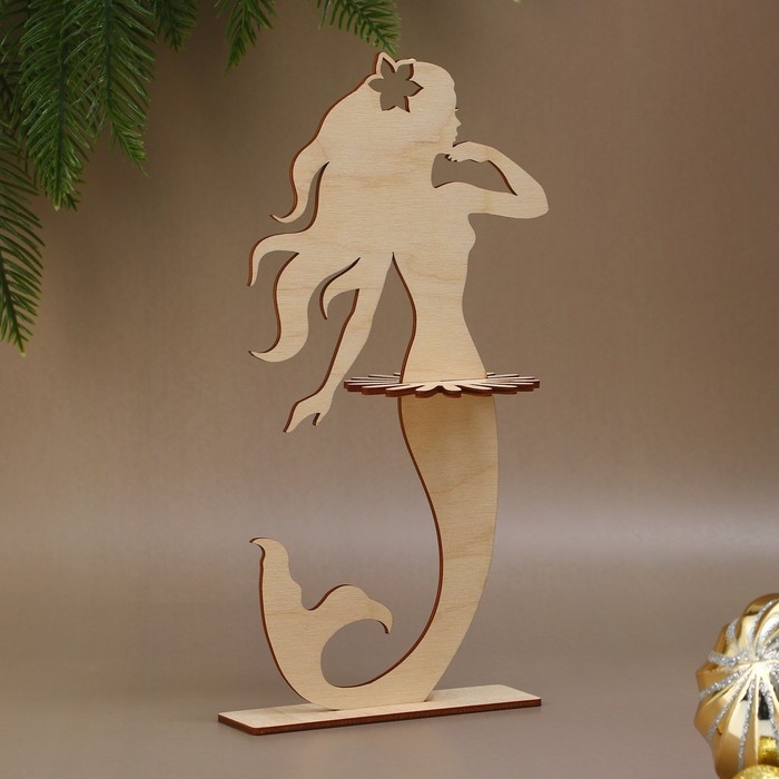 Салфетница деревянная &laquo;Русалка&raquo;, 25х13 см