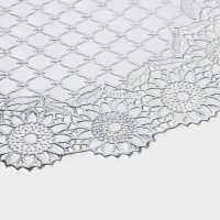 Салфетки сервировочные на стол Доляна &laquo;Цветенье&raquo;, ажурные, 4 шт, d=30 см, цвет серебряный