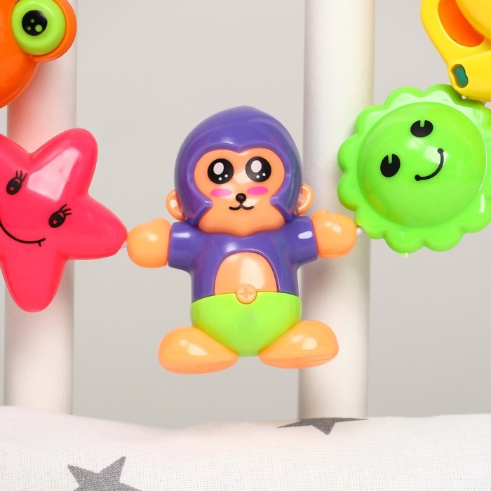 Растяжка на коляску/кроватку «Дружба», 3 игрушки, цвет МИКС, Крошка Я Растяжка на коляску/кроватку «Дружба», 3 игрушки, цвет МИКС, Крошка Я