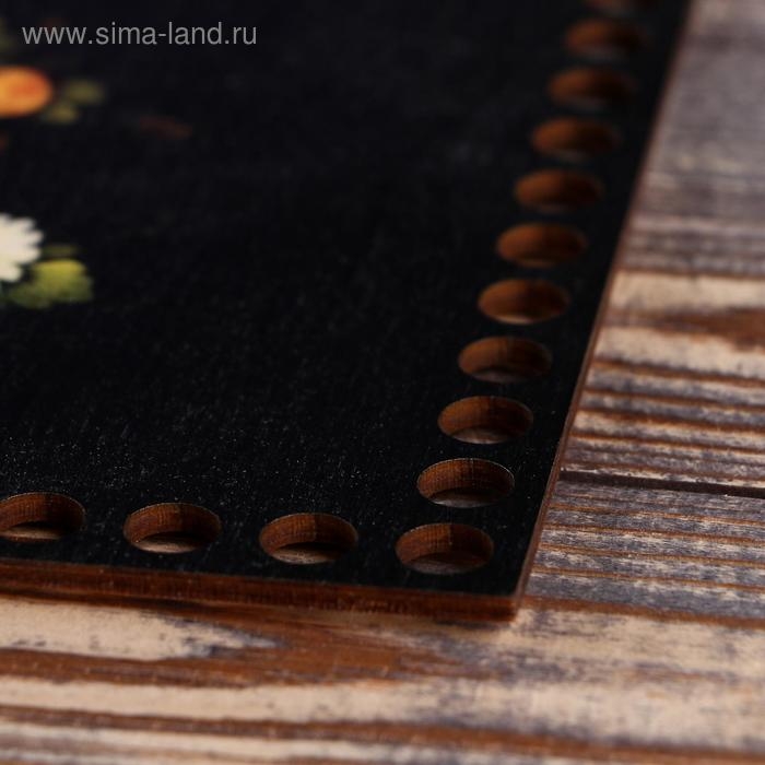 Заготовка для вязания "Прямоугольник Жостовская роспись №1", донышко, размер 25&times;15 см