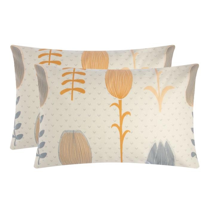 Комплект наволочек Этель Autumn flowers 50х70 см - 2 шт, 100% хлопок, бязь
