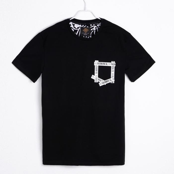 Футболка SL Fashion, 46, чёрный Футболка SL Fashion, 46, чёрный