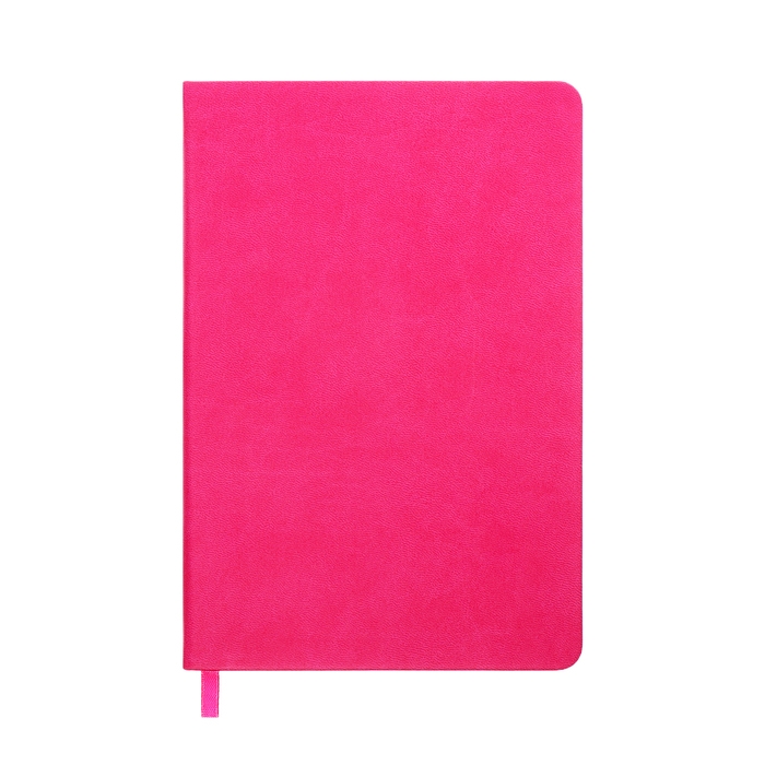 Ежедневник недатированный A5, 140л, клетка, кожзам, на резинке, желтый срез, Фуксия Ежедневник недатированный A5, 140л, клетка, кожзам, на резинке, желтый срез, Фуксия