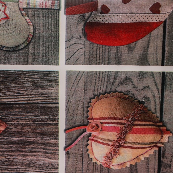 Клеёнка на стол на тканевой основе Доляна &laquo;Сердца&raquo;, рулон 20 метров, ширина 137 см, общая толщина 0,22 мм