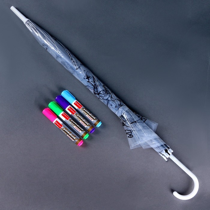 Зонт раскраска &laquo;Единорожки&raquo; + маркеры