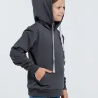 Толстовка с капюшоном детская Kirenga Kids, темно-серая (графит), 14 лет