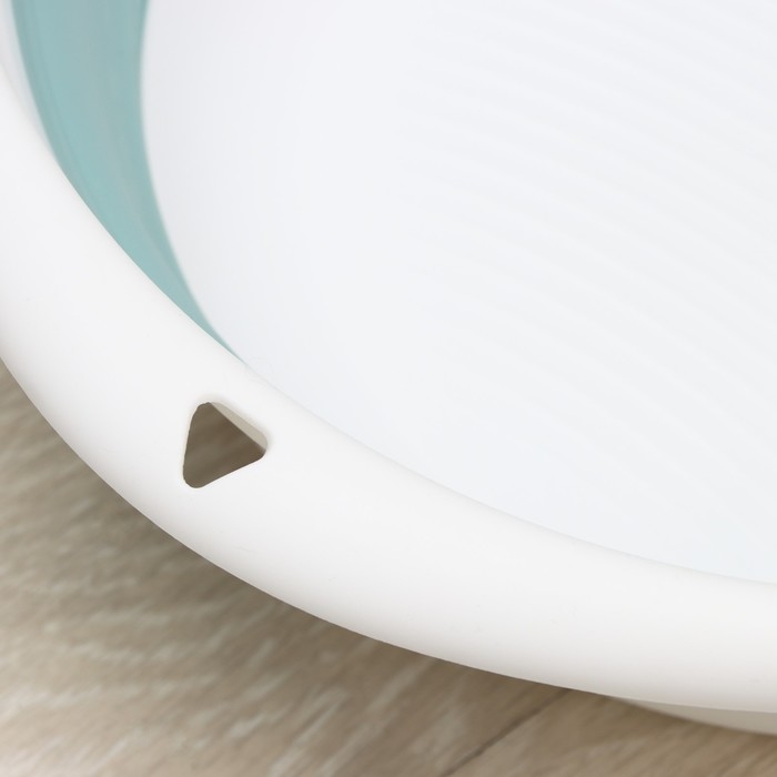 Таз складной «Флекс», 10 л, 39.5×40×5.5 см, цвет морская волна Таз складной «Флекс», 10 л, 39.5×40×5.5 см, цвет морская волна