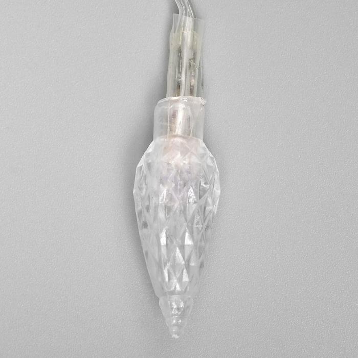 Гирлянда «Нить» 5 м с насадками «Шишки», IP20, прозрачная нить, 20 LED, свечение мульти (RG/RB), мигание, 220 В Гирлянда «Нить» 5 м с насадками «Шишки», IP20, прозрачная нить, 20 LED, свечение мульти (RG/RB), мигание, 220 В