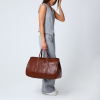 Сумка дорожная на молнии, цвет коричневый Сумка дорожная на молнии, цвет коричневый