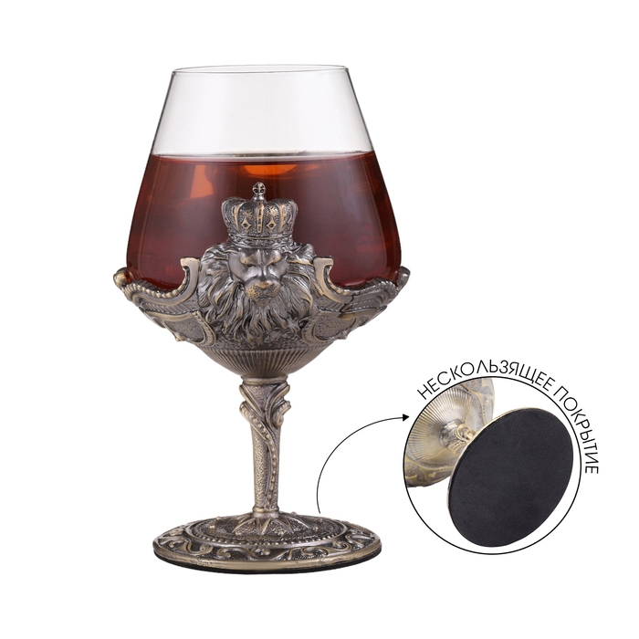 Бокал для коньяка Бокал для коньяка "Лев", 550 мл, бронза, подарочная коробка