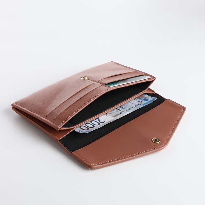 Кошелёк женский на кнопке, цвет розовый Кошелёк женский на кнопке, цвет розовый