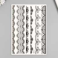 Татуировка на тело чёрная "Кружево" 25х15 см Татуировка на тело чёрная "Кружево" 25х15 см