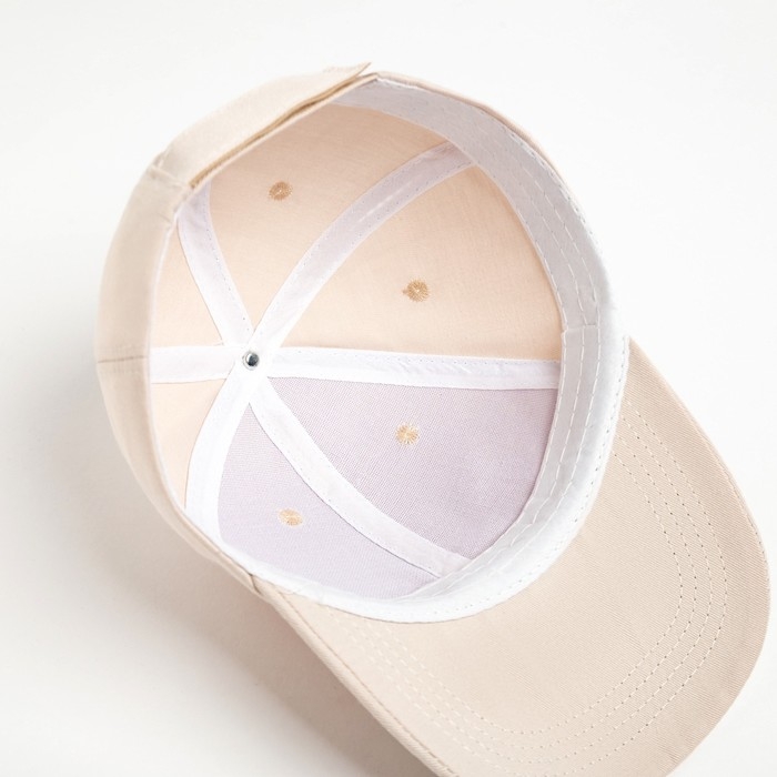 Кепка однотонная MINAKU, цвет экрю, р-р 52-54