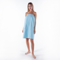 Полотенце банное Этель &laquo;Парео&raquo; с карманом 80*140 см. цв.небесный, 100% хл, вафля 240 г/м2