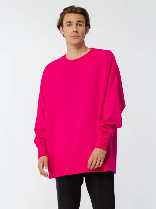 Джемпер оверсайз унисекс Stated в сумке, розовый, размер S/M Джемпер оверсайз унисекс Stated в сумке, розовый, размер S/M