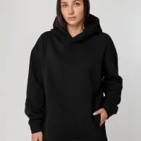 Худи оверсайз унисекс Tolla, черное, размер XL/2XL
