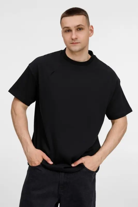 Футболка оверсайз унисекс Sinkopa, черная, размер XS/S