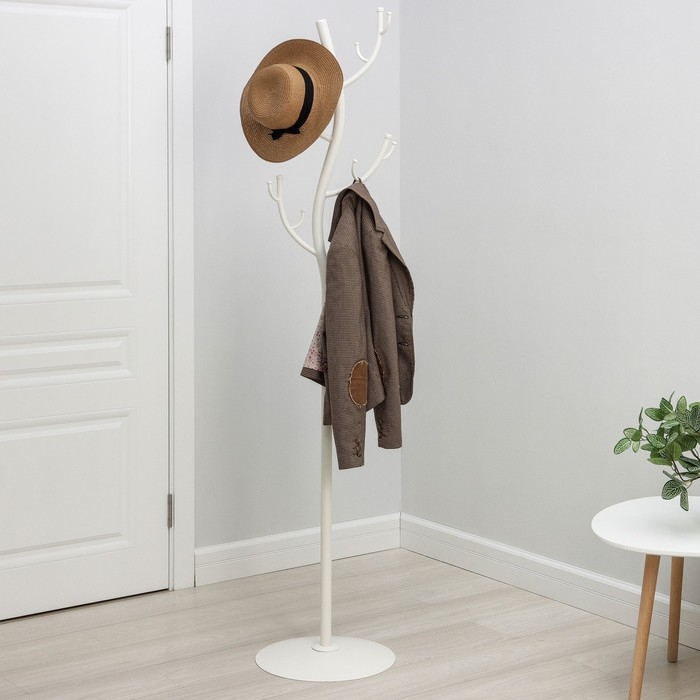 Вешалка напольная &laquo;Дерево&raquo;, 38&times;37,5&times;181 см, цвет белый