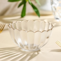 Салатник стеклянный &laquo;Хризантема&raquo;, 290 мл, d=11,7 см, цвет прозрачный