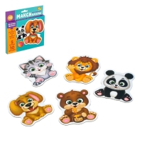 Макси-пазлы «Весёлые зверята», 5 пазлов, 10 деталей Макси-пазлы «Весёлые зверята», 5 пазлов, 10 деталей