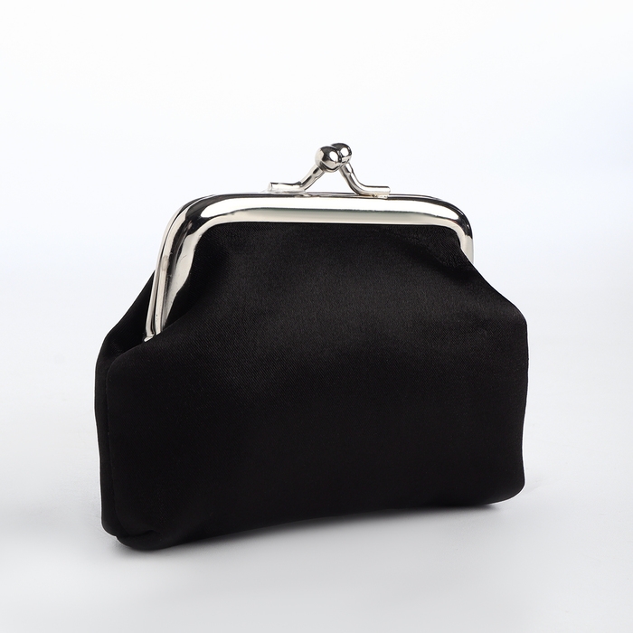 Кошелёк женский на фермуаре, цвет чёрный Кошелёк женский на фермуаре, цвет чёрный