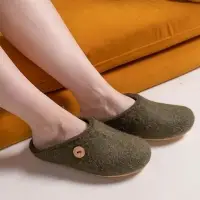 Домашние валенки Step, зеленые (олива), размер 45