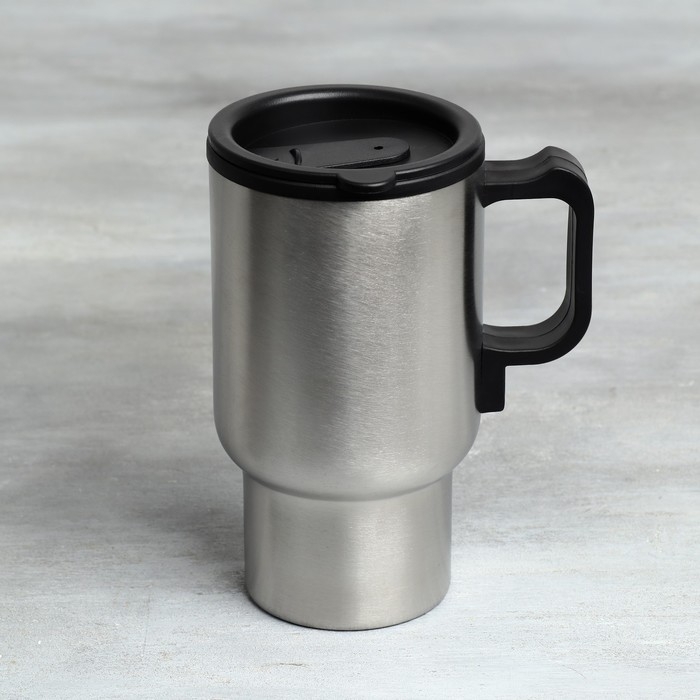 Термокружка, 450 мл, Автомобильная &laquo;Повелитель всех дорог&raquo;, сохраняет тепло 3 ч, с подогревом от прикуривателя