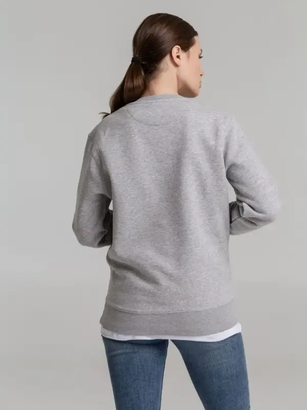 Свитшот унисекс King, серый меланж, размер S