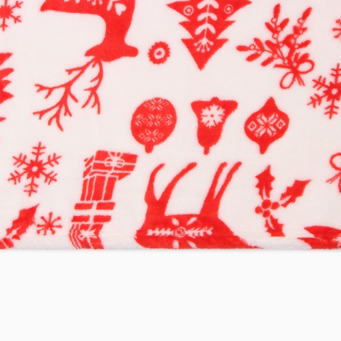 Плед LoveLife &laquo;Новогодний лес&raquo; 180х200 см,100% п/э, велсофт 280 гр/м2