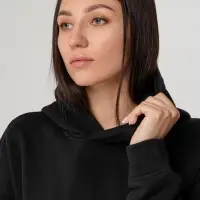 Худи оверсайз унисекс Tolla, черное, размер XL/2XL