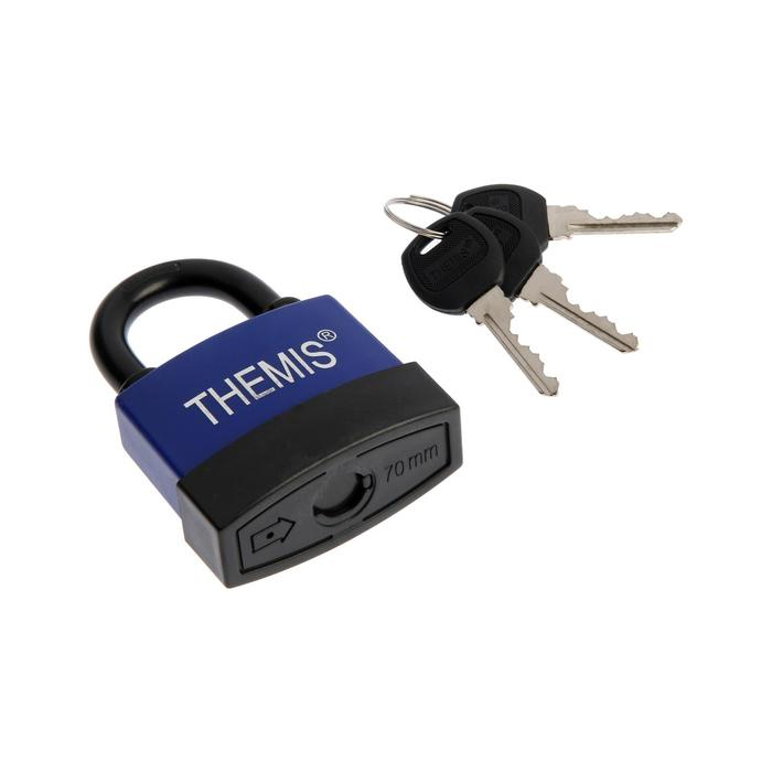 Замок навесной, 70 мм, медный цилиндр, влагозащищенный, короткая дужка, 3 ключа МИКС Замок навесной, 70 мм, медный цилиндр, влагозащищенный, короткая дужка, 3 ключа МИКС