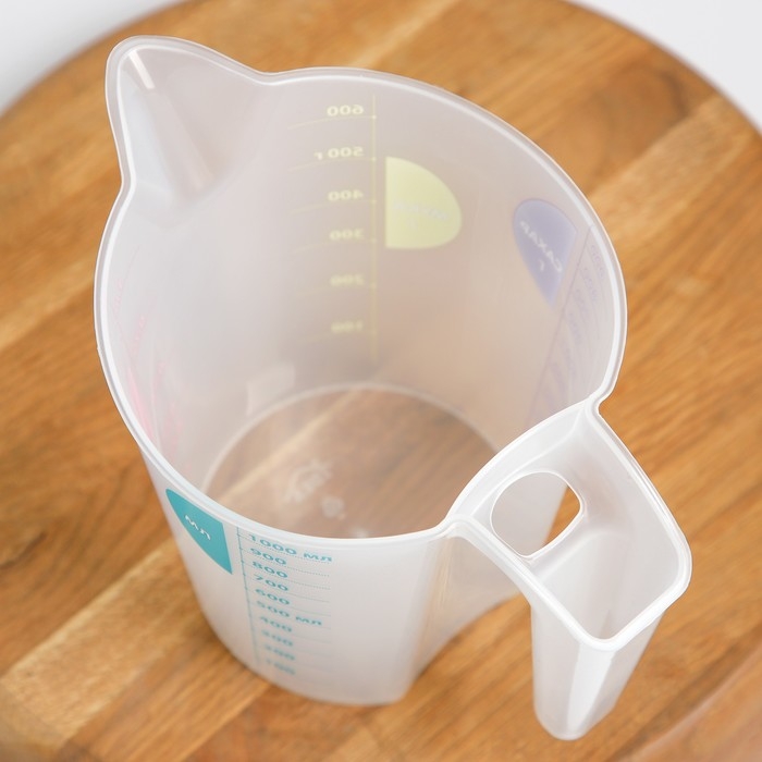 Кувшин мерный, 1 л, цвет прозрачный Кувшин мерный, 1 л, цвет прозрачный