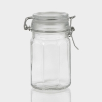 Банка стеклянная для хранения сыпучих продуктов &laquo;Угол&raquo;, 250 мл, 6&times;11,5 см, с бугельным замком