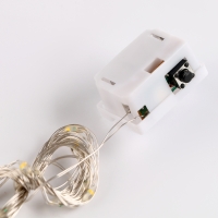 Светодиодная лента для воздушного шара, гирлянда, 2 метра, батарейка, цвет жёлтый