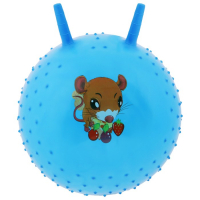 Мяч-прыгун с рожками &laquo;Счастливые улыбки&raquo;, массажный, d=45 см, 350 г, МИКС