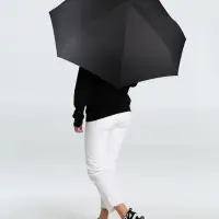 Зонт складной Fiber, черный