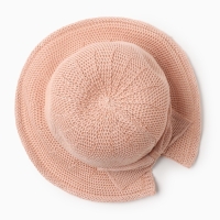 Шляпа для девочки MINAKU с бантом, цвет розовый, р-р 50-52