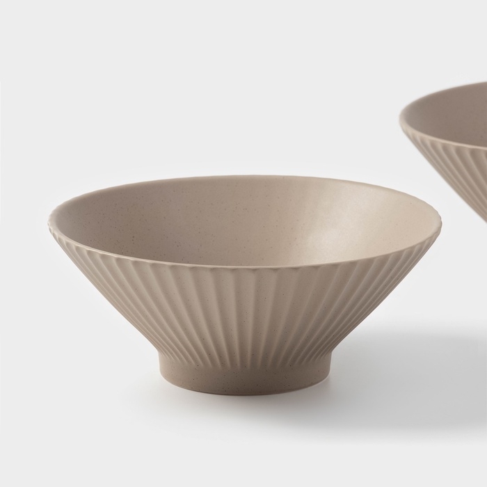 Салатники Magistro Jarwah Lausanne, 700 мл, 17,5×7,3 см, набор 2 шт, фарфор, бежевые Салатники Magistro Jarwah Lausanne, 700 мл, 17,5×7,3 см, набор 2 шт, фарфор, бежевые