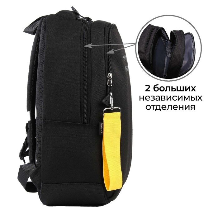 Рюкзак школьный, эргономичная спинка  &laquo;1 сентября: SVOBODA&raquo; 39x32x14 см