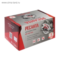 Пила циркулярная "Ресанта" ДП-165/1300, 1300 Вт, 165х20 мм, 5500 об/мин, 90/45° Пила циркулярная "Ресанта" ДП-165/1300, 1300 Вт, 165х20 мм, 5500 об/мин, 90/45°