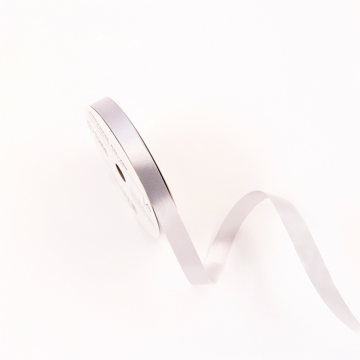 Лента для декора и подарков "Базовая", 1,2см х 45м, серебряная