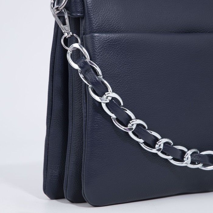 Сумка кросс-боди на молнии, цвет синий