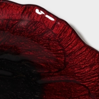 Блюдо стеклянное сервировочное «Флора», d=21 см, цвет красный Блюдо стеклянное сервировочное «Флора», d=21 см, цвет красный