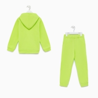 Костюм детский (толстовка, брюки) с НАЧЁСОМ, цвет салатовый, рост 116 см Костюм детский (толстовка, брюки) с НАЧЁСОМ, цвет салатовый, рост 116 см