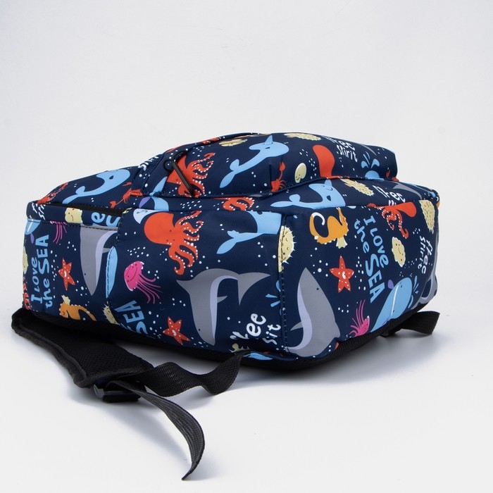 Рюкзак школьный на молнии, цвет синий Рюкзак школьный на молнии, цвет синий