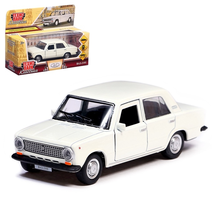 Машина металл Машина металл "ВАЗ-2101" 12 см, инерц, белый 2101-12-WH (72)