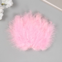 Перо декоративное гусиное пуховое "Нежно-розовое" набор 40 шт h=10-15 см Перо декоративное гусиное пуховое "Нежно-розовое" набор 40 шт h=10-15 см