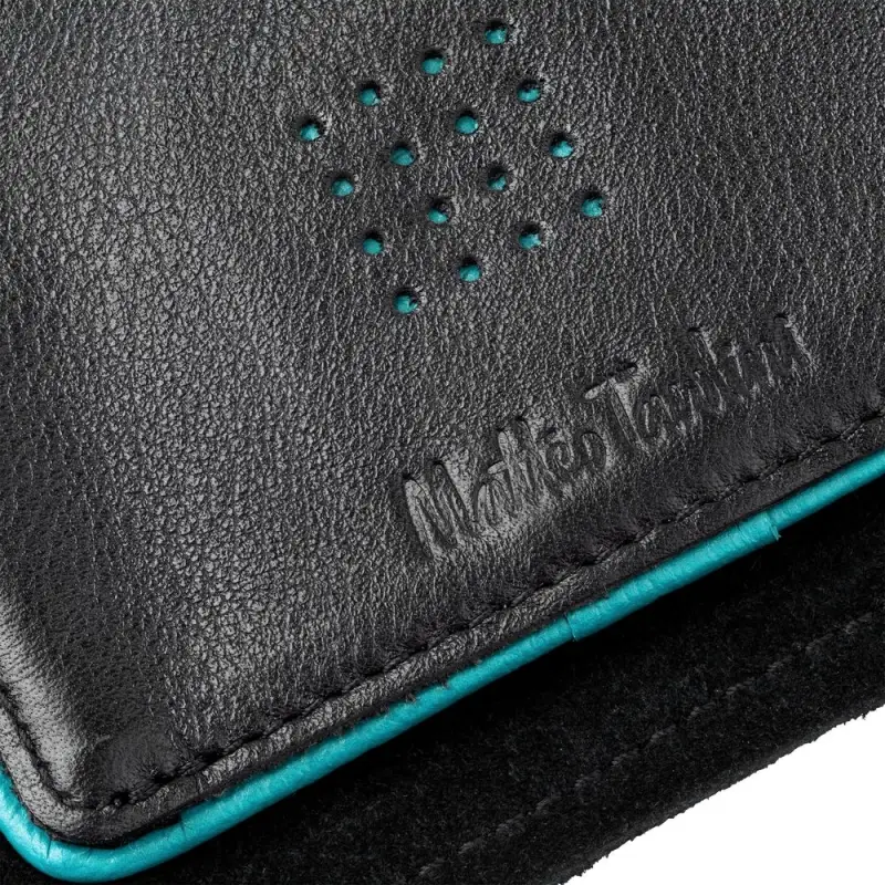 Кошелек Partinico, черный с бирюзовым Кошелек Partinico, черный с бирюзовым