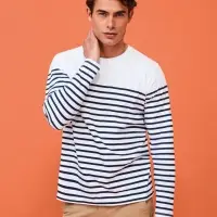 Футболка мужская с длинным рукавом Matelot LSL Men, темно-синяя с белым, размер 3XL